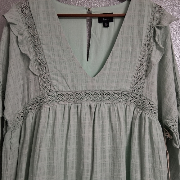 NWT Lumiere Mint Green Boho Oversized Romper - Picture 3 of 13